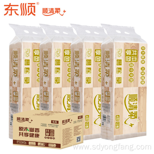 High luxury quality 3 layers virgin wood pulp paper toilet tissue jumbo roll toilet paper